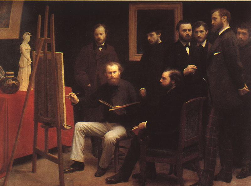 Henri Fantin-Latour An Atelier in the Batignolles oil painting image